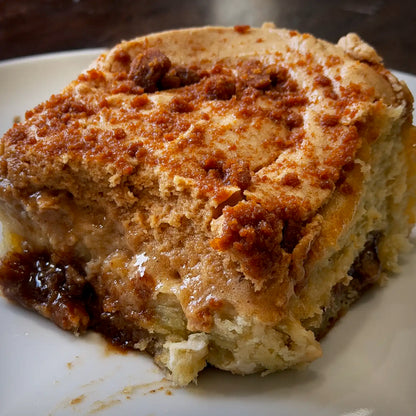 Banana Cookie Butter Cinnamon Rolls